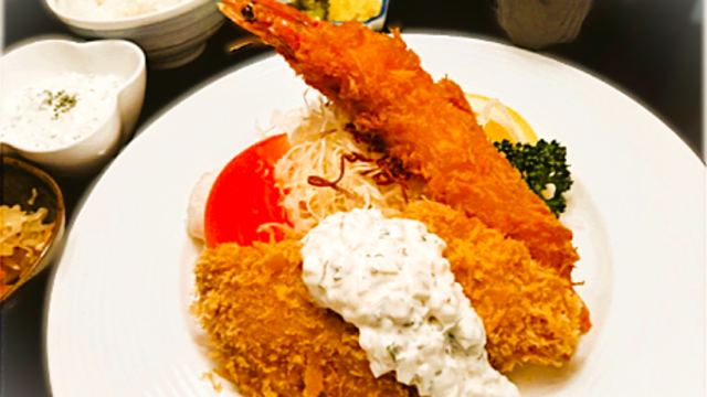 ミックスフライ定食